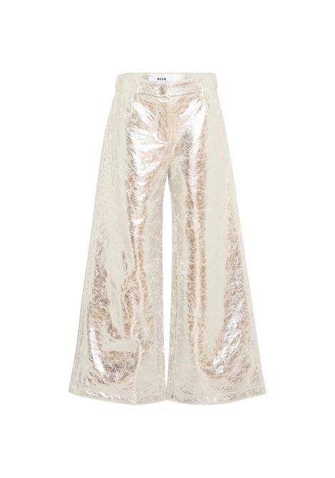 Pantalone effetto metallizzato MSGM KIDS | F6MSJGDP216174
